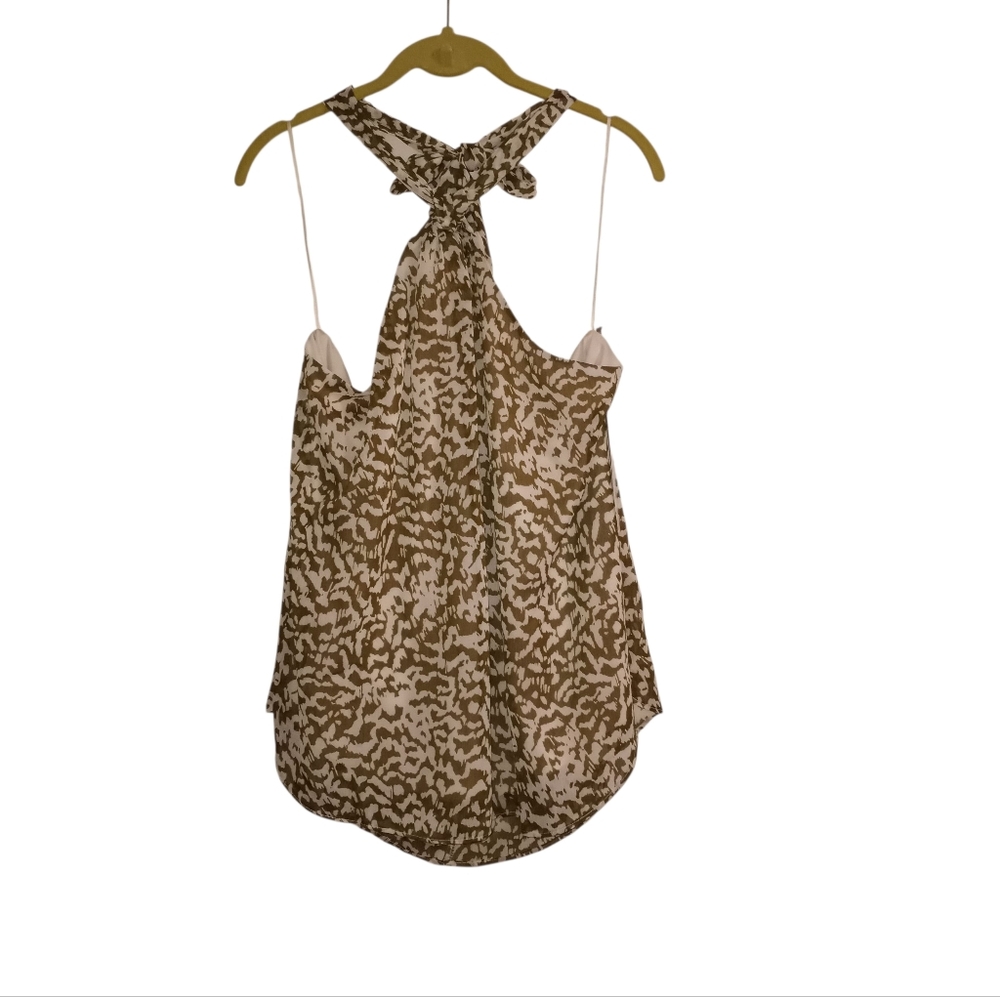 Nine Britton Stitch Fix Exclusive Green Tan Bohemian Print Lined Halter Size XXL
